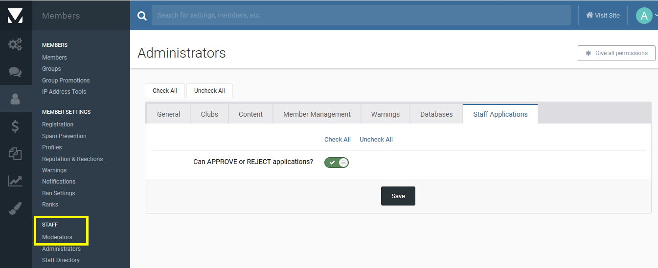 Staff Applications System - Page 2 - Invision Community 4 - SOS Invision