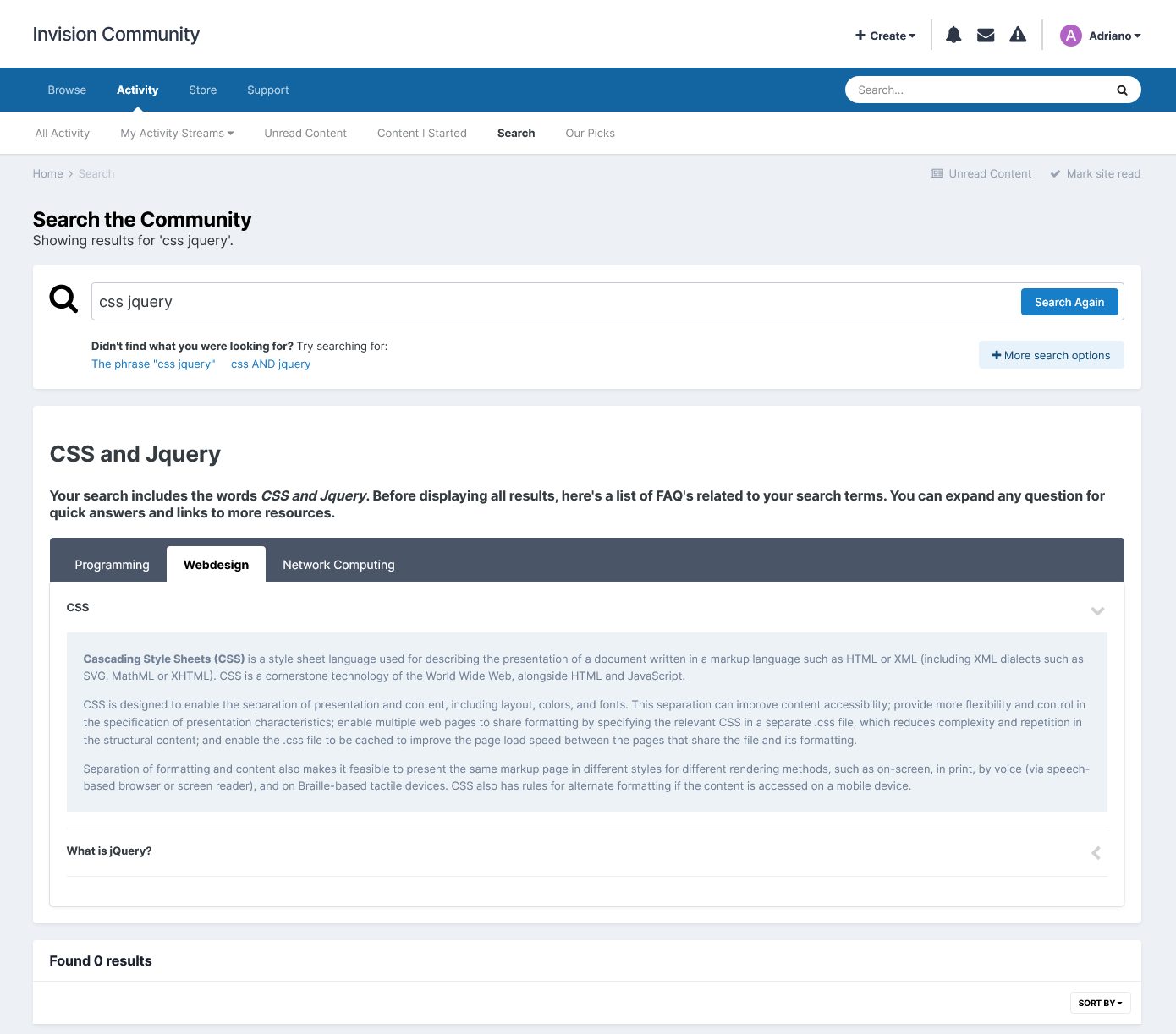 More information about "FAQ in Search Results"
