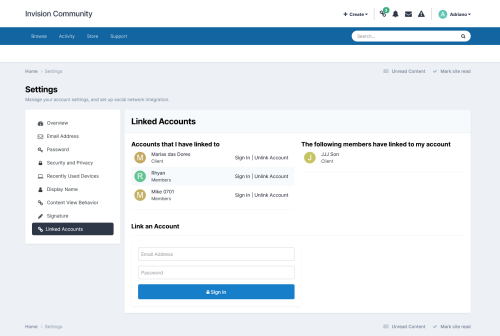 More information about "Linked Accounts - Post As"