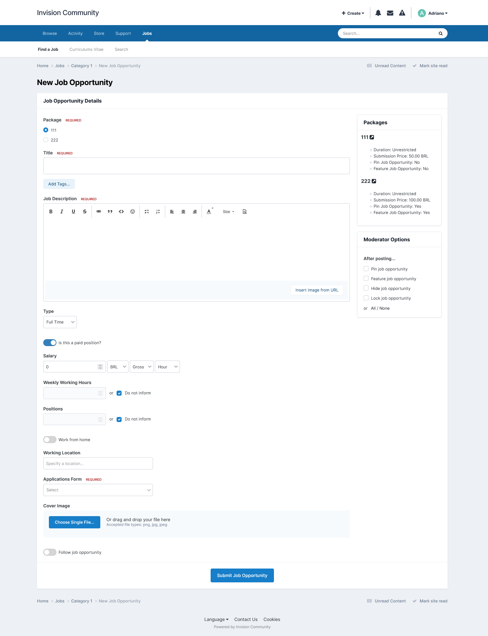 Jobs Support SOS Invision