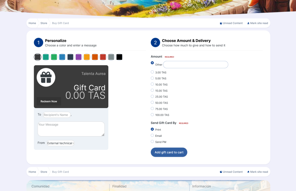 Advanced Gift Cards - Support - SOS Invision