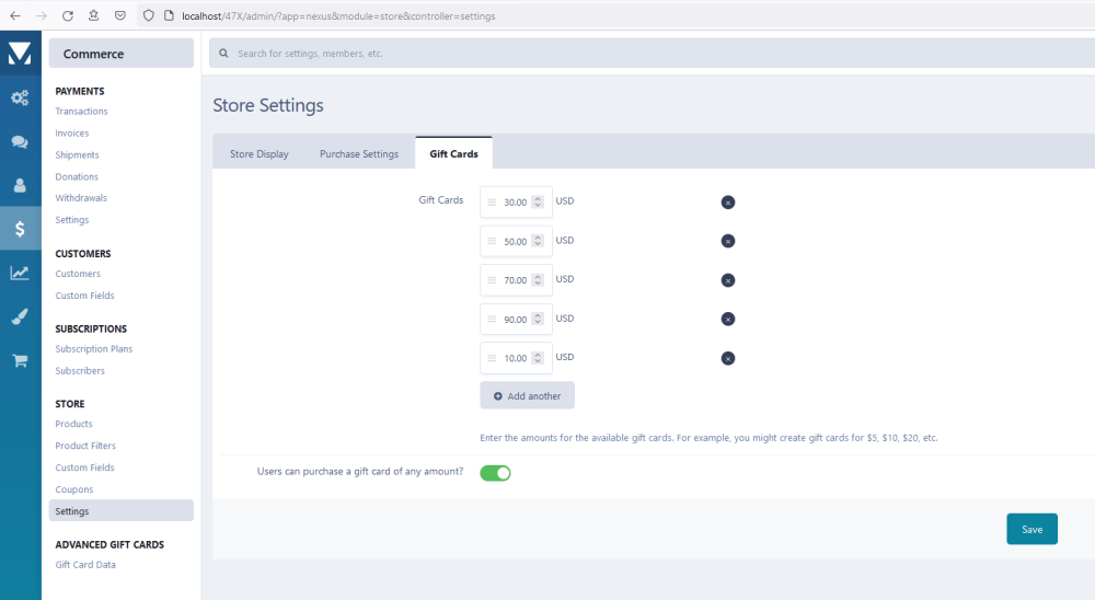 Advanced Gift Cards - Support - SOS Invision