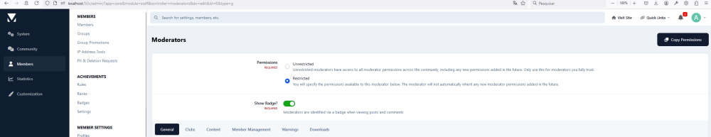 Copy Moderators Permissions - Invision Community 4 - SOS Invision