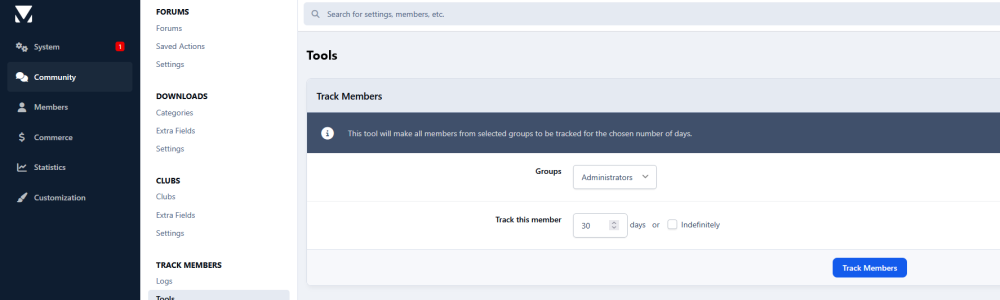 Track Members - Invision Community 5 - SOS Invision