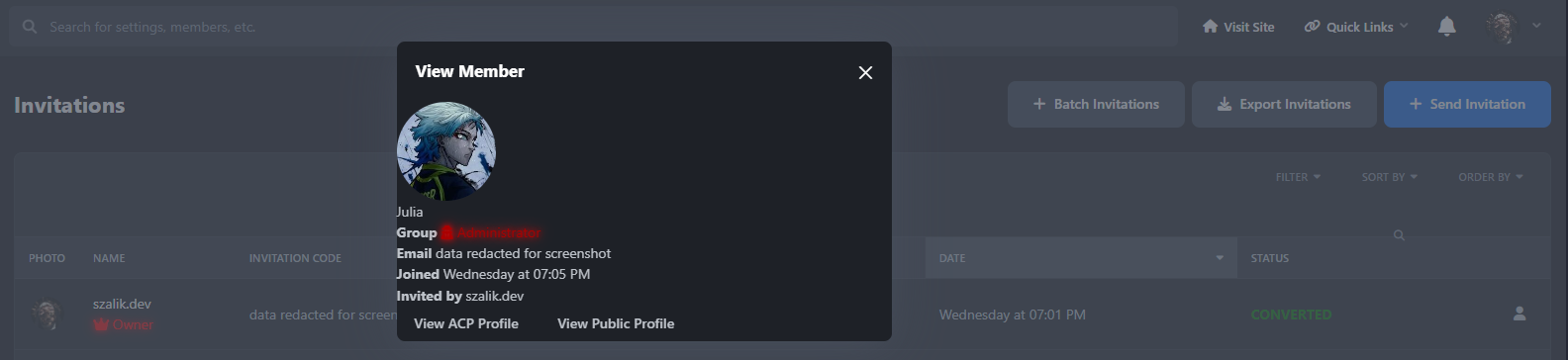 Sos Invite Invite System - Invision Community 5 - SOS Invision